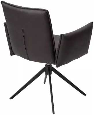 Стул DEAN 360 град.поворот. Темно-серый  экокожа  Maison 99# / Черный, ®DISAUR