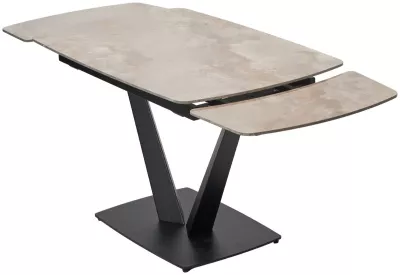 Стол ALATRI 120 GLOSS AMBER JADE SOLID CERAMIC / BLACK, ®DISAUR