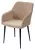 Стул BRANDY-X БЕЖЕВЫЙ #5, велюр / черный каркас М-City