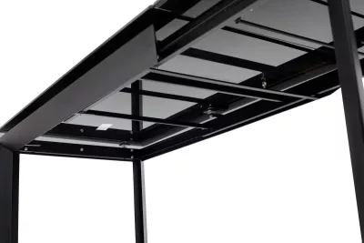 Стол CREMONA 180 KL-61 Под дерево, итальянская керамика / черный каркас, ®DISAUR