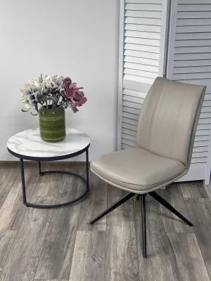 Стул YOHAN 360 град. поворот. HF017-09 Латте, экокожа / Черный, ®DISAUR