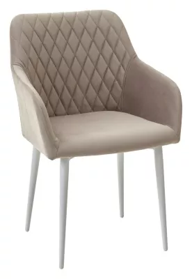 Стул BRANDY-X ЛАТТЕ #25 / белый каркас, велюр М-City