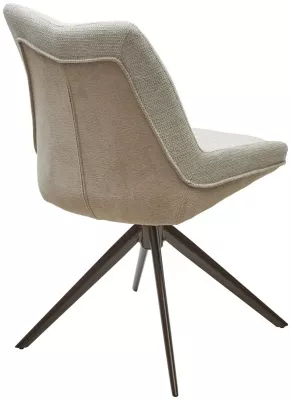 Стул ОСКАР (OSKAR) 360град, цвет БЕЖЕВЫЙ(KN01-05/BZ1046-11),ткань/ШОКОЛАДНОЕ ЗОЛОТО каркас, ®DISAUR
