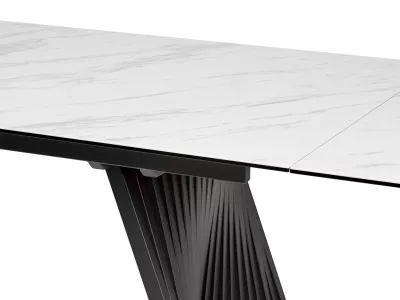 Стол IVAR 200 MARBLES KL-99 Белый мрамор, итальянская керамика, ®DISAUR
