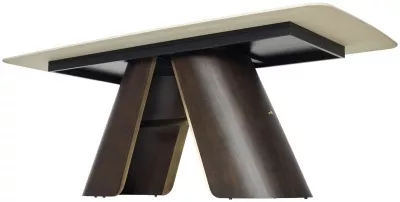 Стол SELTA 200  Белый мрамор CA071, керамика / Дуб/Золотой, ®DISAUR