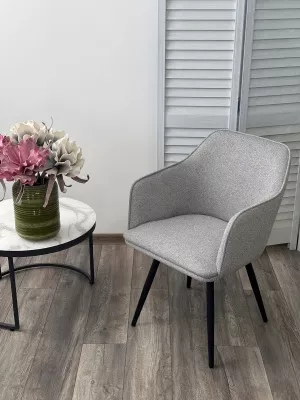 Стул ФОРТ (FORT) 360 град. поворот. цвет 10 Серый, букле / черный каркас