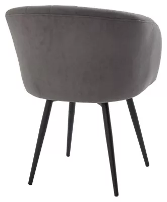 Стул МИШЕЛЬ 360 град. поворот. цвет B28 Темно-серый, велюр / черный каркас