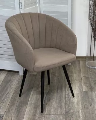 Стул МИШЕЛЬ 360 град. поворот. цвет B5 Капучино, велюр / черный каркас