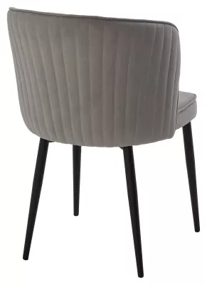 Стул МИЛАНО цвет B22 Серый, велюр / черный каркас