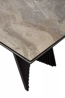 Стол IVAR 180 MARBLES KL-80 Серый мрамор, итальянская керамика, ®DISAUR