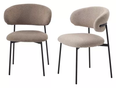 Стул ТРЕНД (TREND) цвет NS05 Капучино, букле / черный каркас