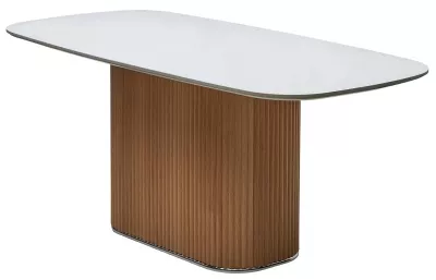 Стол ТАМПА (TAMPA) 180 цвет БЕЛЫЙ, керамика / OAK, ®DISAUR