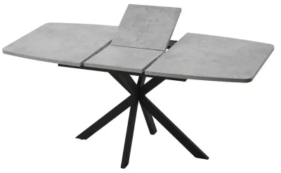 Стол АРИЗОНА 130 БЕТОН ЧИКАГО СВ.СЕРЫЙ / Черный каркас М-City