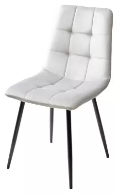 Стул BARI UF910-02 LIGHT GREY, велюр / черный каркас М-City