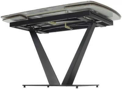 Стол ALATRI 120 GLOSS AMBER JADE SOLID CERAMIC / BLACK, ®DISAUR