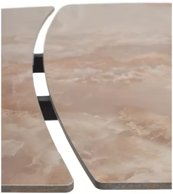 Стол BALDE 120 GLOSS AMBER JADE SOLID CERAMIC / BLACK, ®DISAUR