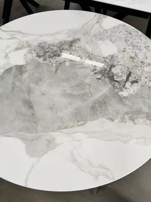 Стол МИЛТОН D89 PANDORA LIGHT, керамика / ЛАТТЕ каркас М-City