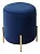 Пуф для гостиной РАЙС (RICE) цвет BLUVEL-86 синий / золотой