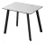 Стол ТИК ТАК 90  цвет Белый мрамор MATTE, керамика / Черный каркас