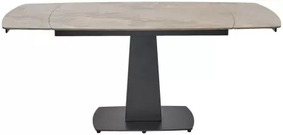 Стол БАЛД (BALDE) 120 цвет АМБЕР ЖАДЕ ГЛЯНЦЕВЫЙ (GLOSS AMBER JADE SOLID CERAMIC) / ЧЕРНЫЙ, ®DISAUR