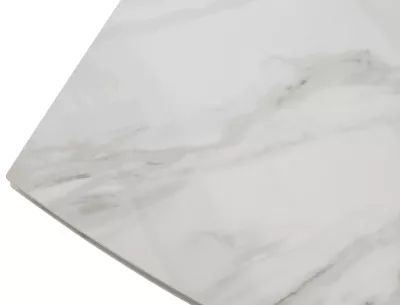 Стол ОЛЬХОН 180 цвет БЕЛЫЙ МРАМОР АКТИВНЫЙ , керамика / Латте каркас