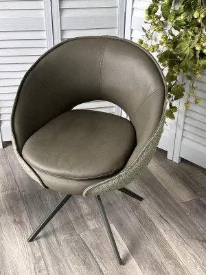 Стул ANABEL 360 град. поворот Зеленый F07-003-01 / MONTECRISTO 8421 / серый каркас, ®DISAUR