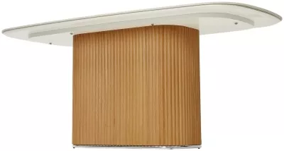 Стол ТАМПА (TAMPA) 180 цвет БЕЛЫЙ, керамика / OAK, ®DISAUR