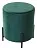 Пуф для гостиной ФЕЛИКС круглый зеленый #19, велюр / черный каркас