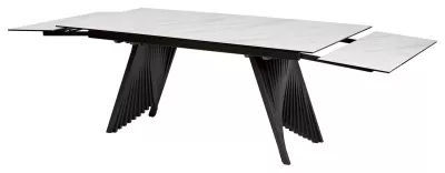Стол IVAR 180 MARBLES KL-99 Белый мрамор, итальянская керамика/серый, ®DISAUR