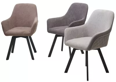 Стул ДЖЕТ (JET) 360 град. поворот. B5 Капучино, велюр / черный каркас