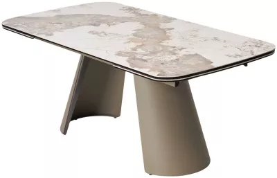 Стол СТЕФАН (STEFAN) 180 цвет ПАНДОРА (GLOSS LUXURY PANDORA) керамика, стекло/ ЛАТТЕ, ®DISAUR