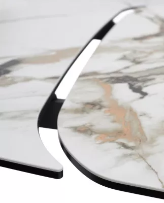 Стол BIRGER 200 KL-188 Контрастный мрамор, итальянская керамика, ®DISAUR