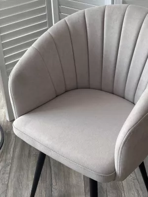 Стул МИШЕЛЬ 360 град. поворот. цвет B22 Серый, велюр / черный каркас