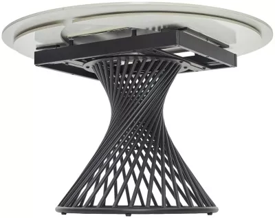 Стол БУЕНО (BUENO) 120 цвет МРАМОР (GLOSS GOLDEN JADE SOLID CERAMIC) / ЧЕРНЫЙ, ®DISAUR