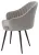 Стул ШЕЛЛ 360 град. поворот. цвет B22 Серый, велюр / черный каркас