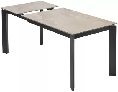 Стол КОРНЕР (CORNER) 120 цвет АМБЕР ЖАДЕ (GLOSS AMBER JADE SOLID CERAMIC) / ЧЕРНЫЙ, ®DISAUR