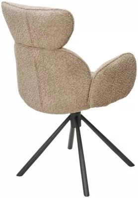 Стул ВАРДИ (VARDY) 360 град.поворот. бежевый букле XD841-06 / Серый, ®DISAUR