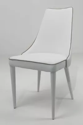 Стул CLARA 40.11 (TR505 white with sand cordonet, экокожа)