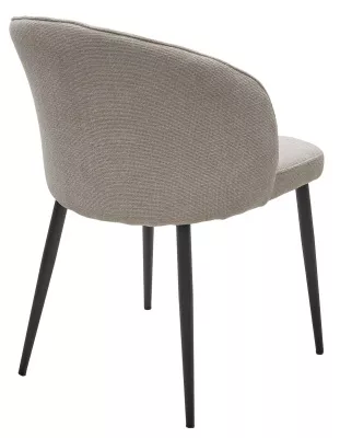 Стул GLORIA White CHACHA-140,  ткань/ черный каркас, ®DISAUR