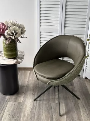 Стул ANABEL 360 град. поворот Зеленый F07-003-01 / MONTECRISTO 8421 / серый каркас, ®DISAUR