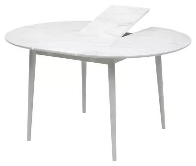 Стол BOLERO 105 см Жемчужный Перито (Белый Мрамор), HPL / Белый М-City