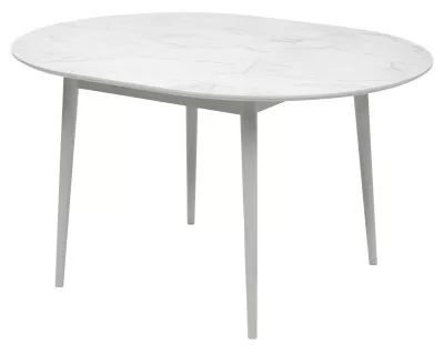 Стол BOLERO 105 см Жемчужный Перито (Белый Мрамор), HPL / Белый М-City