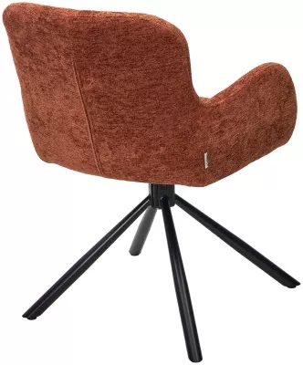 Стул KAROL 180 град. поворот. 3018-09 терракотовый, шенилл/ черный каркас, ®DISAUR