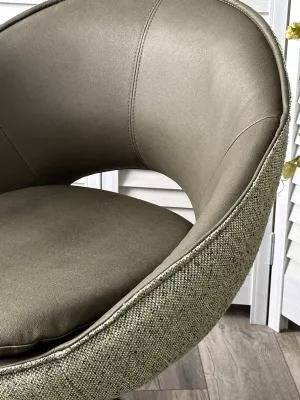 Стул ANABEL 360 град. поворот Зеленый F07-003-01 / MONTECRISTO 8421 / серый каркас, ®DISAUR