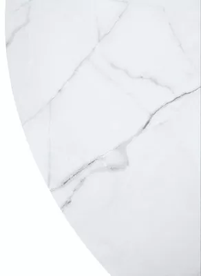 Стол BOLERO 105 см Жемчужный Перито (Белый Мрамор), HPL / Белый М-City