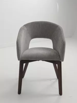 Стул THOMAS BOSTON-151 серый, ткань / орех, ®DISAUR