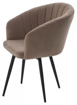 Стул МИШЕЛЬ 360 град. поворот. цвет B5 Капучино, велюр / черный каркас