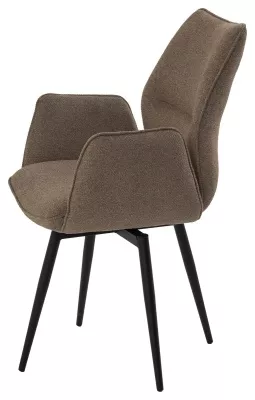 Стул ГРИН 360 град. поворот. цвет NS-05 Капучино, букле / черный каркас