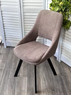 Стул ASP, 360 град. поворот. B5 Капучино, велюр / черный каркас, М-City