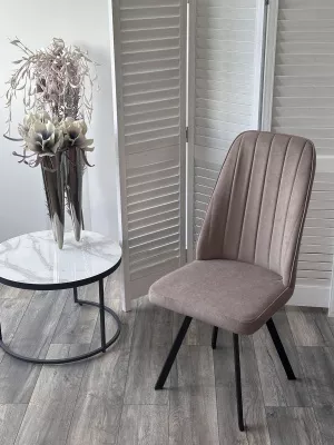 Стул ПРОВАНС 360 град. поворот. цвет B5 Капучино, велюр / черный каркас